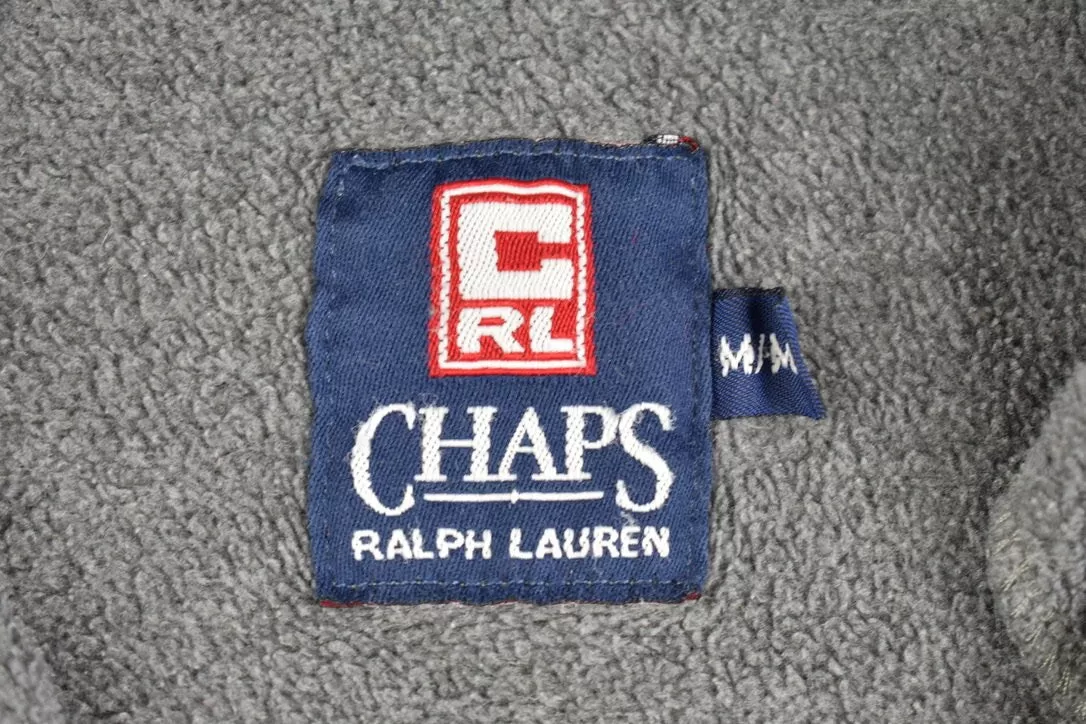 Vintage 1990s Chaps Ralph Lauren Quarter Zip Fleece Sweater / Sportswear / 90s Fleece 1/4 Zip / Streetwear / Athleisure / Hiking