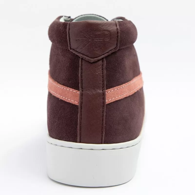 Women's Burgundy High Top Sneaker